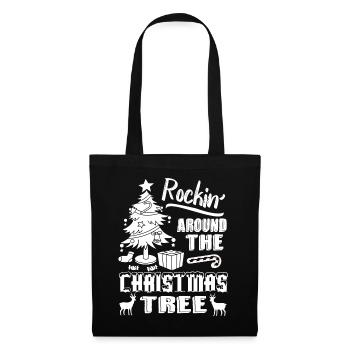 Christmas Tree Rockin Around The Christmas Tree - Tote Bag - black - Front