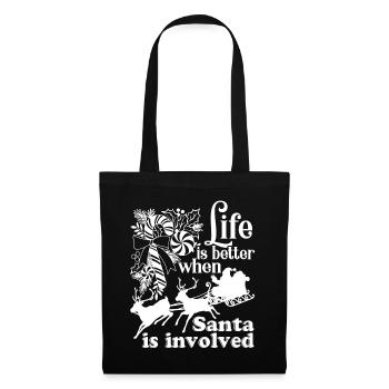 Christmas Life Is Better With Santa Christmas - Tote Bag - black - Front