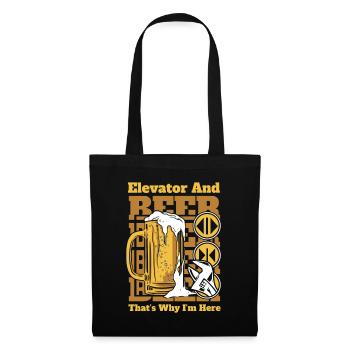 Elevator And Beer That's Why I'm Here Elevator - Tote Bag - black - Front