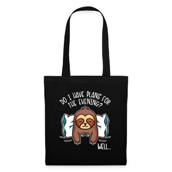 J’ai des projets pour le soir à gorge brune - Sac en tissu - noir - Devant