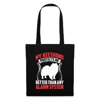 Wolfspitz protects me better Keeshond - Tote Bag - black - Front