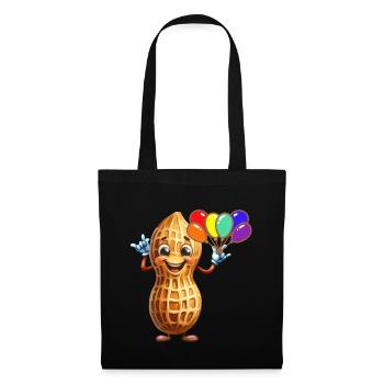Balloons Kids Birthday Pea Nut Peanuts Nut - Tote Bag - black - Front