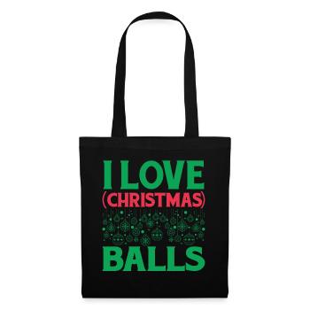 I Love Christmas Balls - Tote Bag - black - Front