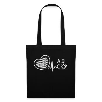 Kindergarten Teacher Heartbeat - Tote Bag - black - Front