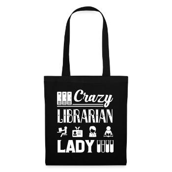 Librarian Crazy Librarian Lady - Tote Bag - black - Front
