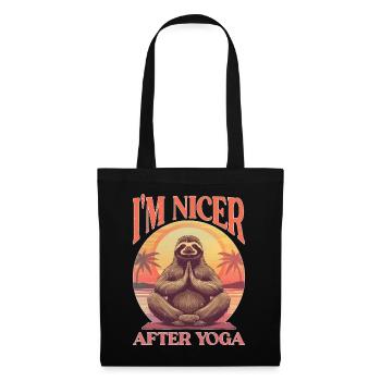 I'm Nicer After Yoga 2 - Stoffbeutel - Schwarz - Vorne