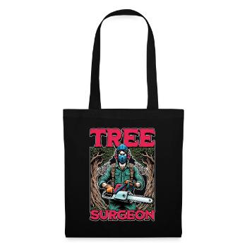 Arboriculteur Arboriculture Bûcheron - Sac en tissu - noir - Devant