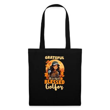 Thanksgiving Golf Thankful Bless Golfer - Tote Bag - black - Front