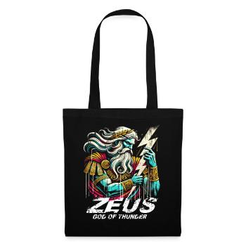Zeus, dieu grec du tonnerre - Sac en tissu - noir - Devant