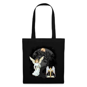 Mystical Angel Cross Crosses Crucifix Spiritual - Tote Bag - black - Front