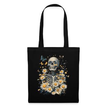 Skeleton Flowers - Tote Bag - black - Front