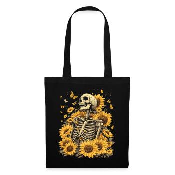 Skeleton Flowers - Tote Bag - black - Front