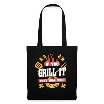 Si vous le grillez, ils viendront BBQ Grillen - Sac en tissu - noir - Devant