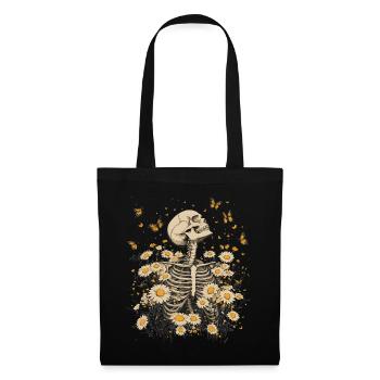 Skeleton Flowers - Tote Bag - black - Front