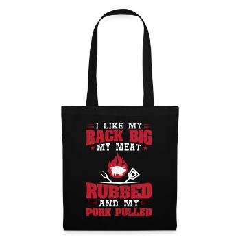 J’aime mes côtes grosses, ma viande assaisonnée - Sac en tissu - noir - Devant