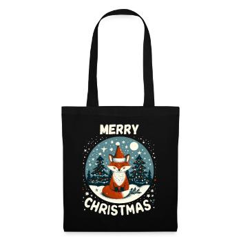 Merry Christmas Fox Christmas Winter Snow - Tote Bag - black - Front