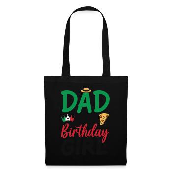 Papa de la fille d’anniversaire - Sac en tissu - noir - Devant