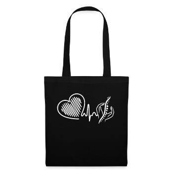 Funny Massage Therapist Heartbeat - Tote Bag - black - Front