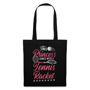 Funny Tennis Player Racket Girl - Tote Bag - black - Front