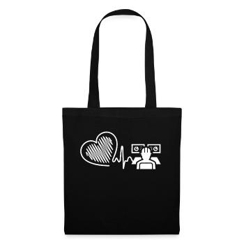 Mechanical Engineer Heartbeat - Tote Bag - black - Front