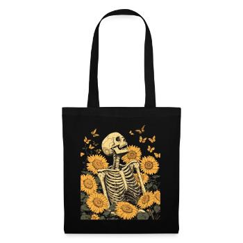 Skeleton Flowers - Tote Bag - black - Front
