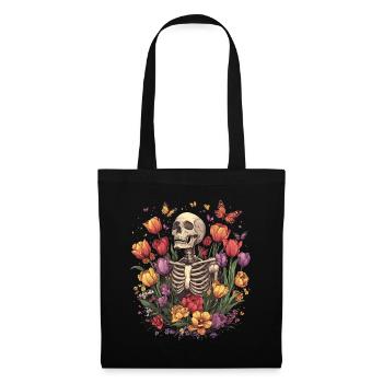 Skeleton Flowers - Tote Bag - black - Front
