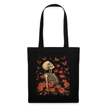 Skeleton Flowers - Tote Bag - black - Front