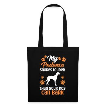Podenco snores loudly Greyhound Podenco - Tote Bag - black - Front