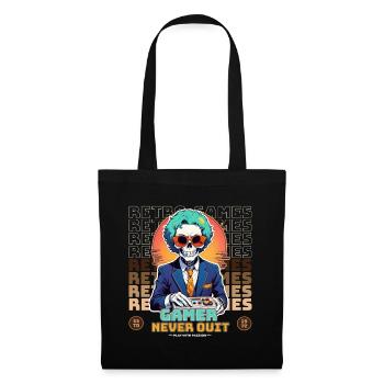 Retro Gamer n’abandonne jamais le design squelette - Sac en tissu - noir - Devant