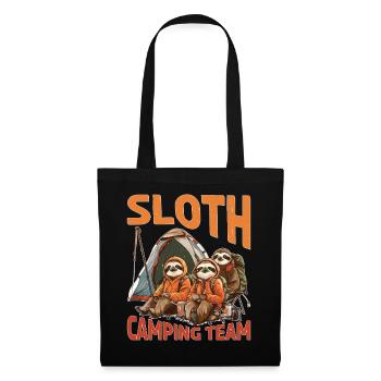 Sloth Camping Team - Stoffbeutel - Schwarz - Vorne