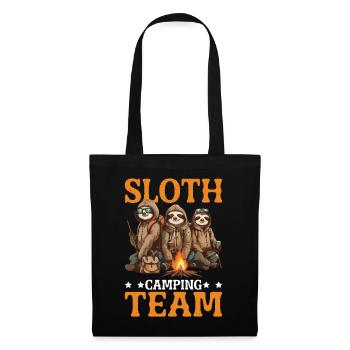 Sloth Camping Team 2 - Stoffbeutel - Schwarz - Vorne