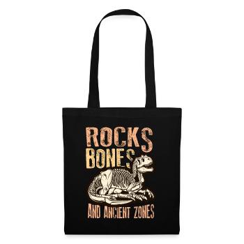 Fossil Hunter Rocks Bones And Fossil Collecting - Stoffbeutel - Schwarz - Vorne