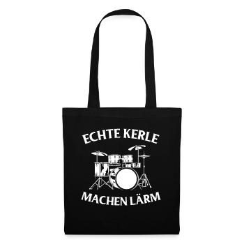 Tambours Tambours Baguette Batteur Musique Groupe Rock - Sac en tissu - noir - Devant