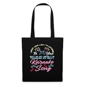 I'm thinking about my next karaoke song - Tote Bag - black - Front