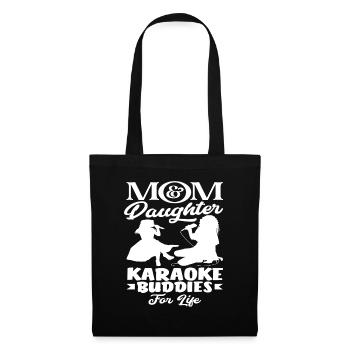 Maman et fille Karaoké Friends Forever - Sac en tissu - noir - Devant