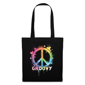 Groovy Hippie 70s 1970s 60s Party - Tote Bag - black - Front