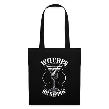 Halloween Women Witches Alcohol Girls Night Out Funny - Tote Bag - black - Front