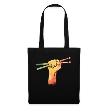 Drums Drums Drumstick Drummer Music Band Rock - Tote Bag - black - Front