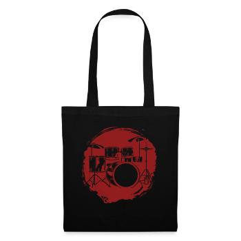 Tambours Tambours Baguette Batteur Musique Groupe Rock - Sac en tissu - noir - Devant