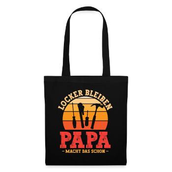 Papa macht das schon - Stoffbeutel - Schwarz - Vorne