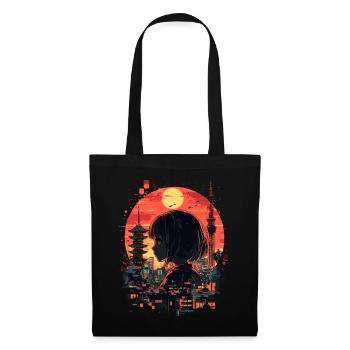 Anime Girl Japan - Tote Bag - black - Front