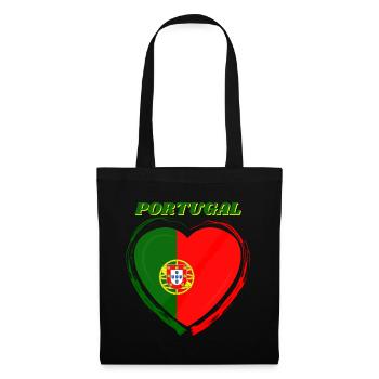 Portugal Flagge - Stoffbeutel - Schwarz - Vorne