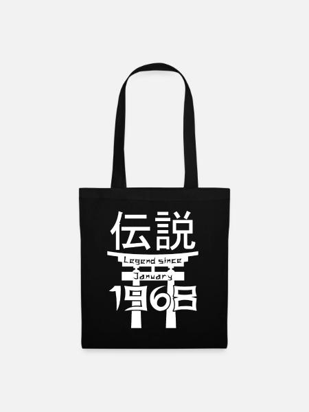 Legend since January 1968 Birthday Gift - Tote Bag - black