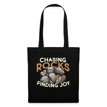 Rockhounding À la poursuite des rochers Trouver la joie Géologue - Sac en tissu - noir - Devant