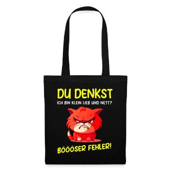 renard t-shirt drôle humour sarcasme bureau - Sac en tissu - noir - Devant