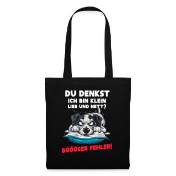 Chien Tshirt Drôle Drôle Humour Sarcasme Bureau - Sac en tissu - noir - Devant