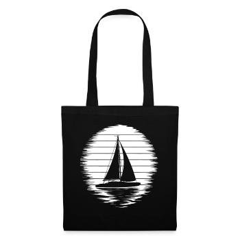 Voilier Catamaran à voile Skipper Yacht à voile - Sac en tissu - noir - Devant
