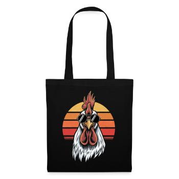 Drôle de lunettes de soleil coq Proud Rooster Chickens - Sac en tissu - noir - Devant