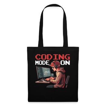 Coding Mode On 2 - Stoffbeutel - Schwarz - Vorne