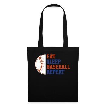 Baseball Sport Baseballspieler Pitcher Catcher USA - Stoffbeutel - Schwarz - Vorne